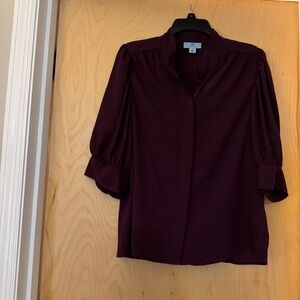 CeCe Women's Deep Purple Blouse